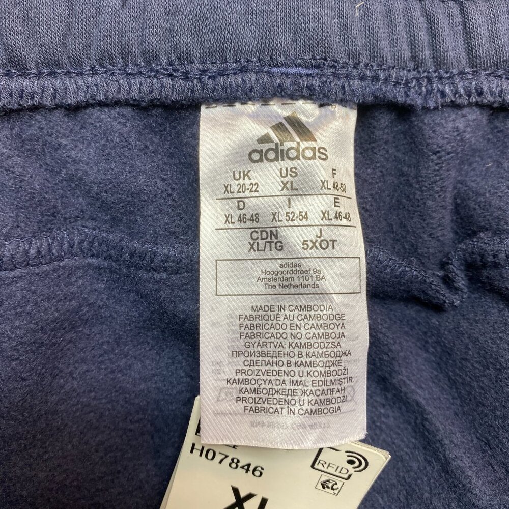 Adidas Jogger Womens XL Dark Blue Essentials Fleece 3-Stripes  Sweat Pants NWT - Picture 4 of 9